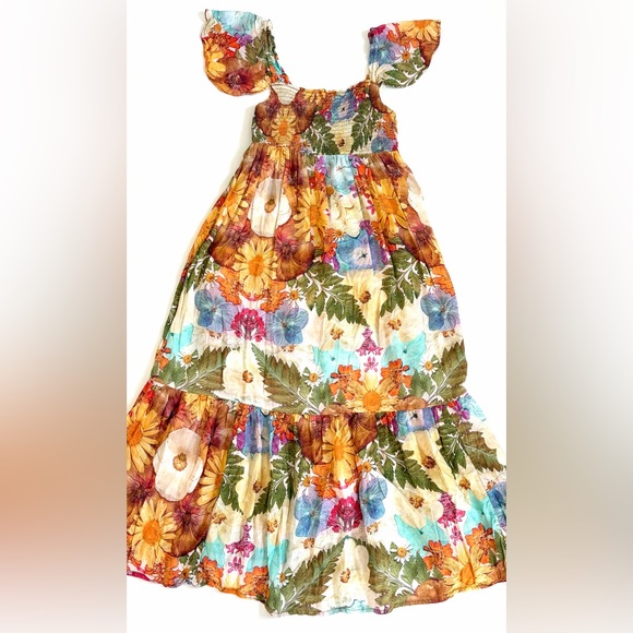 Anthropologie Moxy Collective Floral Maxi Dress Size XS Sheer - Picture 11 of 15